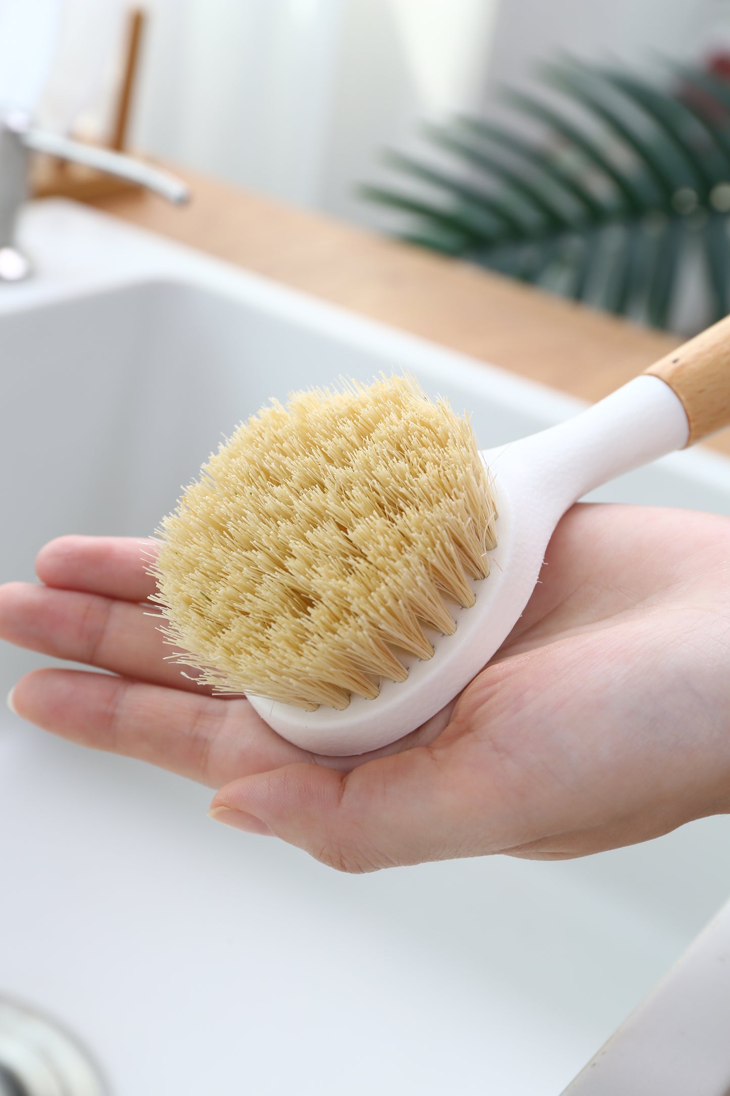 Sisal Dish Washing Brush with Bamboo Handle Dish Scrubber, Scrub Brush for Pans, Pots, Dishwashing and Cleaning Brushes (Square Brush and Short Brush)